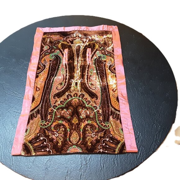Vintage Etro Milano Silk Viscose Paisley Scarf Stole 1990s Italy Multifunctional - Picture 3 of 6